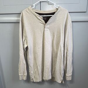 Men's Cream Long Sleeve Shirt